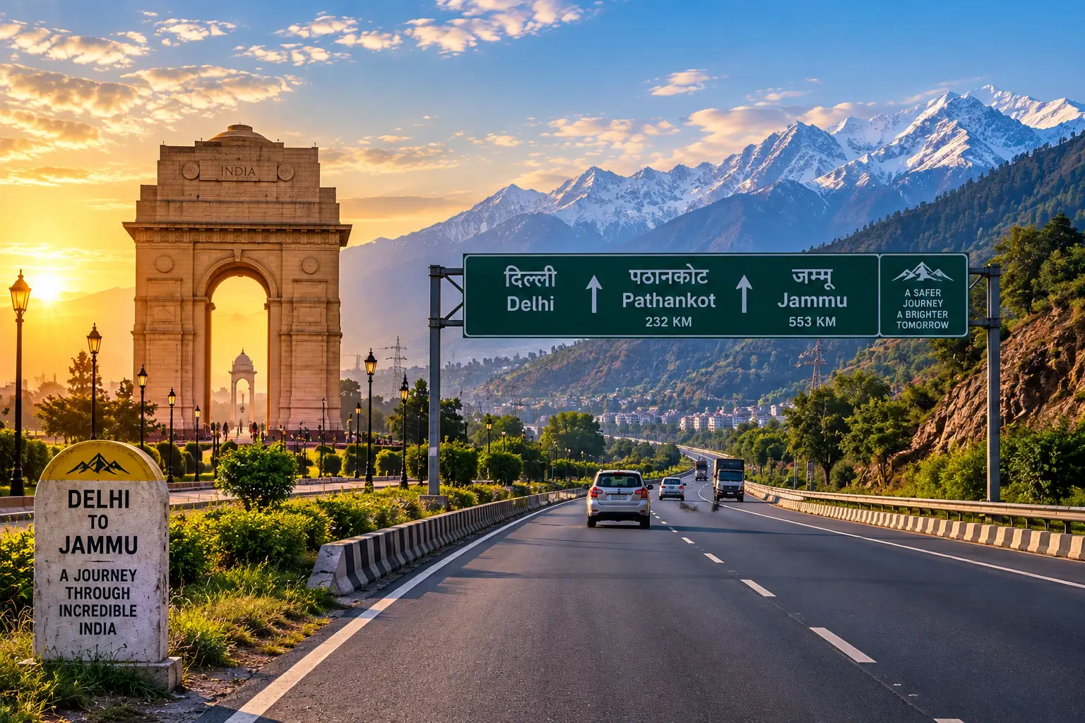 Delhi and Jammu routes from Himachal Pradesh