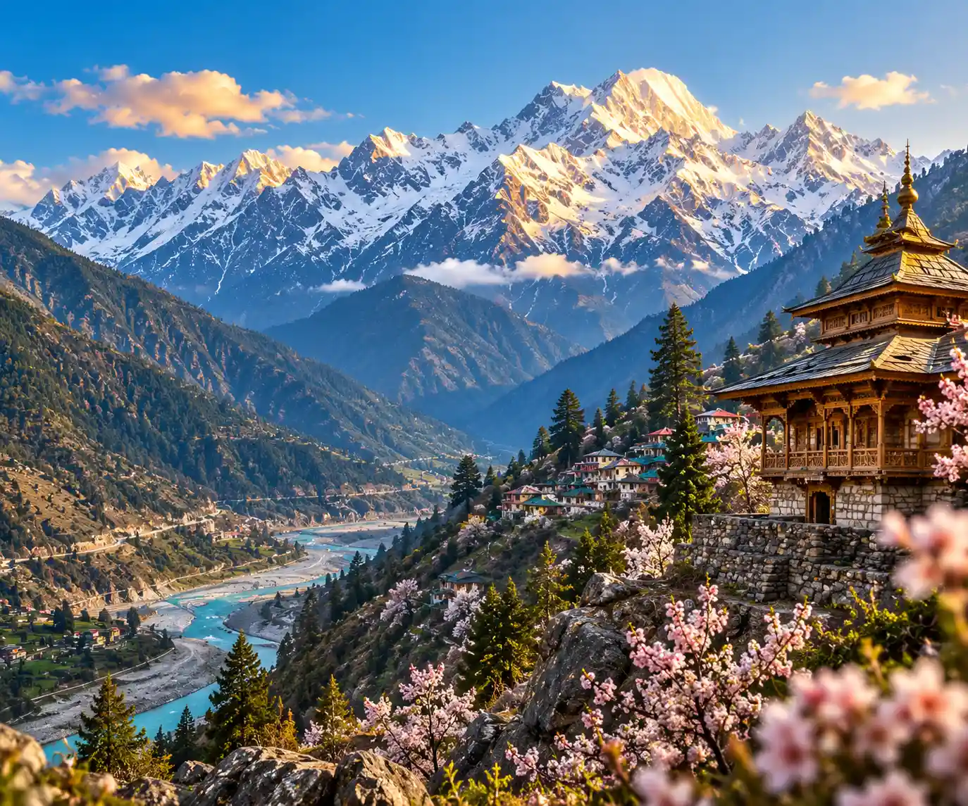 Kinnaur mountains and Himalayan landscape in Himachal Pradesh
