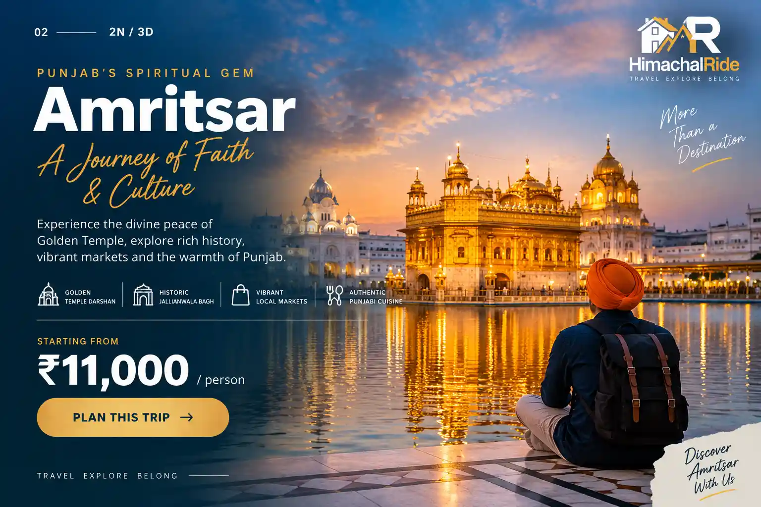 Amritsar 2 night 3 day tour package