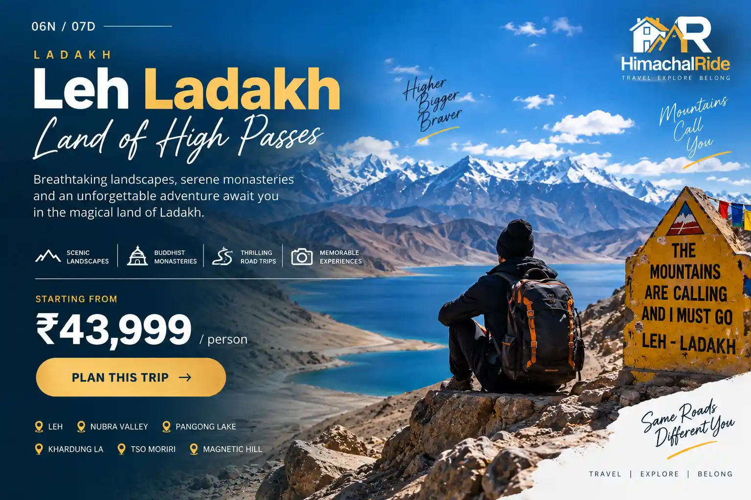 Leh Ladakh 6 night 7 day tour package